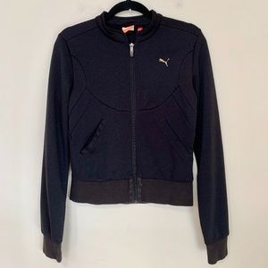 Puma Black Cropped Track Jacket